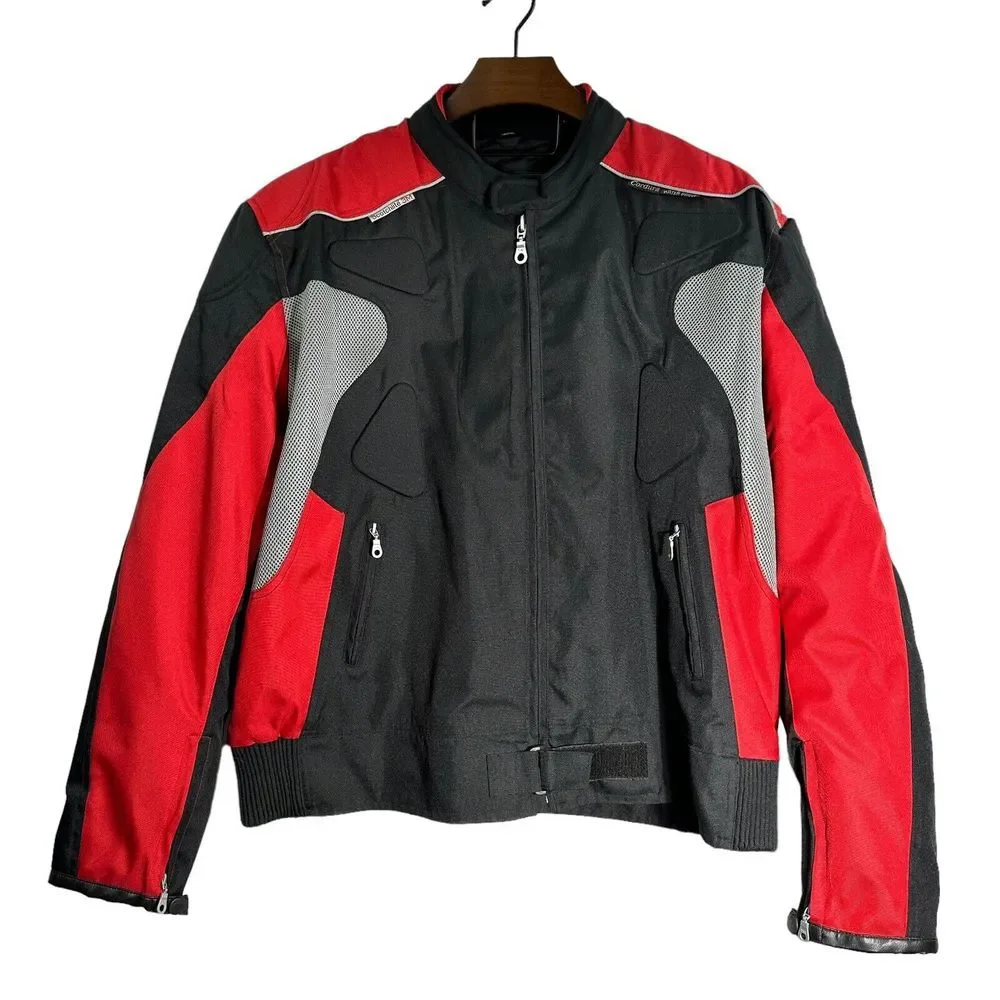 Mas Leather Men's Motorcycle Waterproof Cordura Padded Lined Heavy‎ Jacket 4XL